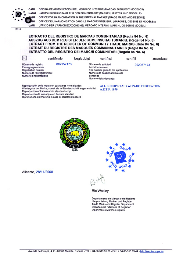 AETF Logo - Extract from the CTM register, page 2